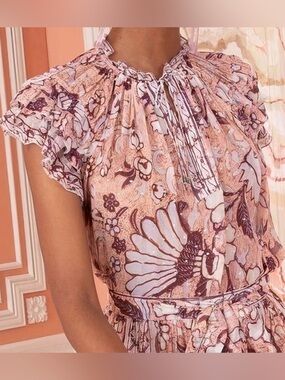 Ulla Johnson Size 4 Alexi Silk Blouse in Blush
